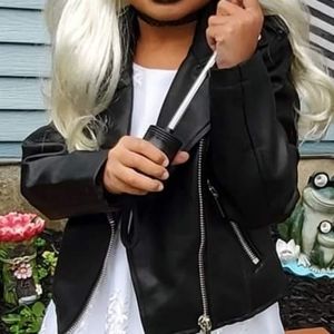 Kids Faux Leather Jacket